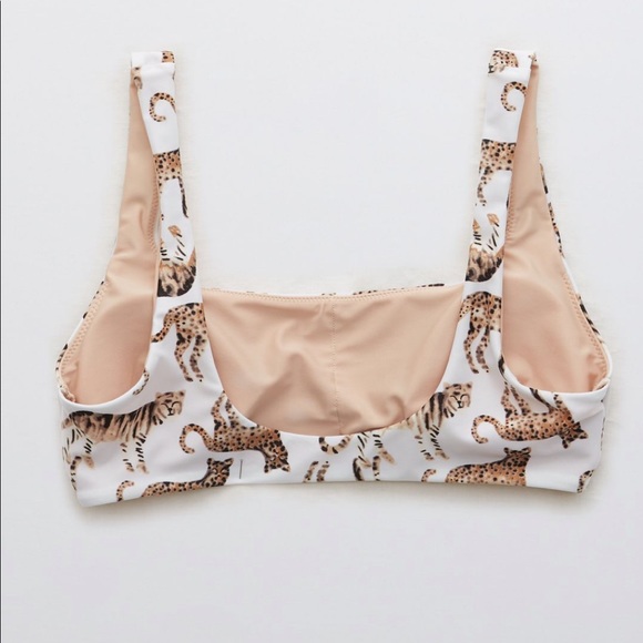 *SOLD* Aerie Animal Print Wide Strap Scoop Bikini - Picture 4 of 6